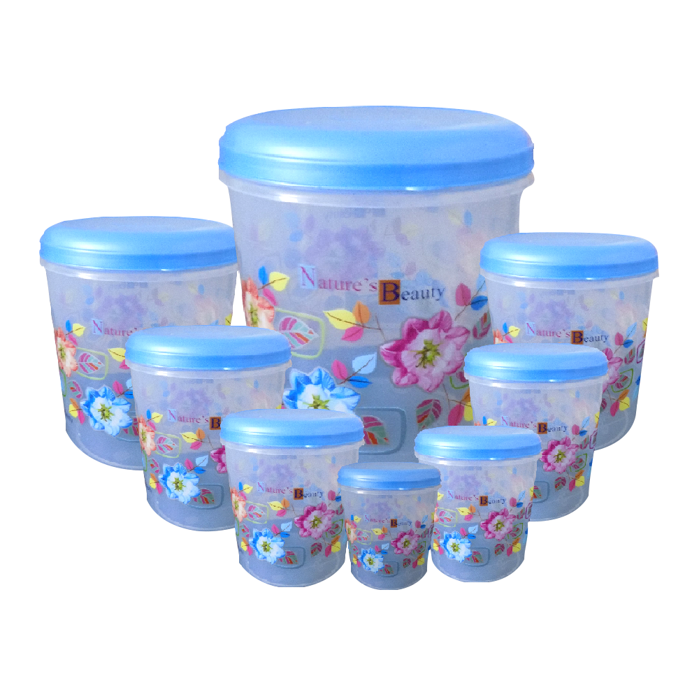 2448 Air Tight Plastic Transparent Container Set (10000ml, 7000ml, 5000ml, 3000ml, 2000ml, 1000ml, 750ml, 500ml) - SkyShopy 2448 Air Tight Plastic Transparent Container Set (10000ml, 7000ml, 5000ml, 3000ml, 2000ml, 1000ml, 750ml, 500ml) - SkyShopy
